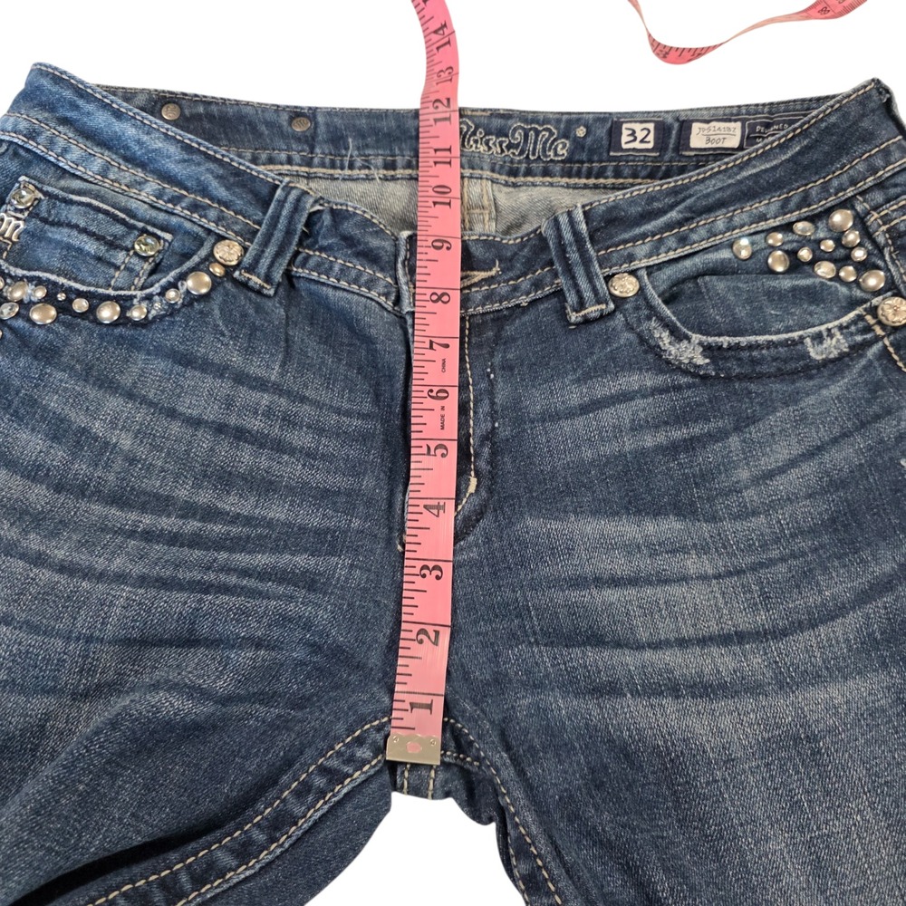 Miss Me Dark Blue Bootcut Jeans long - Picture 11 of 13